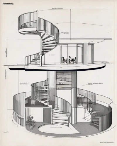 circular staircase,mid century modern,winding staircase,cd cover,spiral staircase,archidaily,spiral stairs,multi-storey,model years 1958 to 1967,architect plan,futuristic architecture,steel stairs,mid century,modern architecture,stairwell,industrial design,isometric,cover,mid century house,multi-story structure,Unique,Design,Infographics