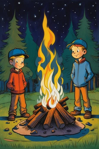 campfire,campfires,camp fire,boy scouts,fire wood,boy scouts of america,wildfires,november fire,wood fire,fire flakes,forest fire,camping,forest fires,a collection of short stories for children,bonfire,kids fire brigade,scouts,firepit,fire bowl,kids illustration,Illustration,Children,Children 02