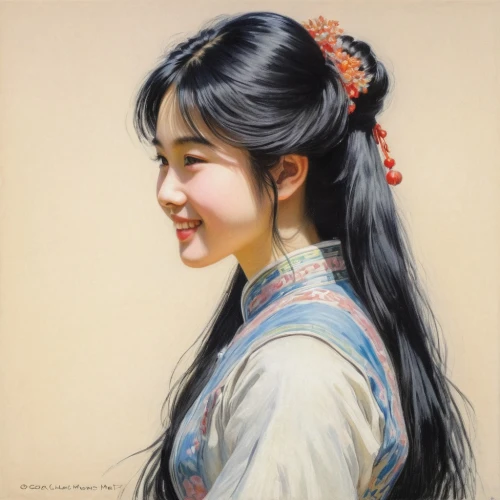 korean culture,chinese art,oriental girl,asian woman,inner mongolian beauty,choi kwang-do,vietnamese woman,oriental longhair,japanese woman,oriental princess,songpyeon,oriental painting,korean history,hanbok,dongfang meiren,luo han guo,korean,portrait of a girl,rou jia mo,oriental,Art,Artistic Painting,Artistic Painting 04