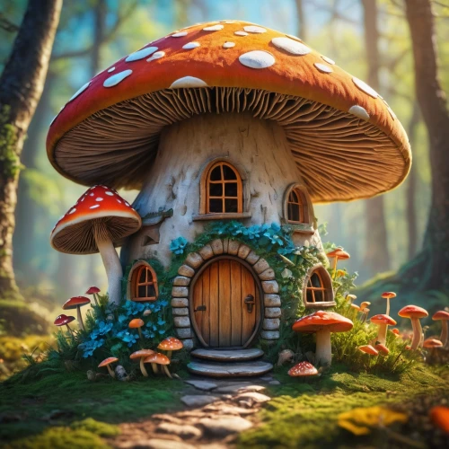mushroom landscape,fairy house,mushroom island,fairy village,forest mushroom,fairy door,fairy chimney,club mushroom,toadstool,toadstools,umbrella mushrooms,mushroom type,house in the forest,mushroom,mushrooming,little house,mushrooms,tree mushroom,fairy forest,champignon mushroom,Photography,General,Fantasy