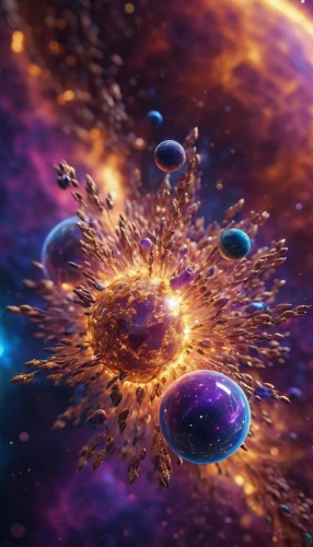 galaxy collision,plasma bal,atom nucleus,supernova,apophysis,globules,particles,missing particle,last particle,nebulous,corona virus,wormhole,fractal environment,plasma,cinema 4d,cosmic flower,binary system,space art,colorful star scatters,cytoplasm,Photography,General,Commercial