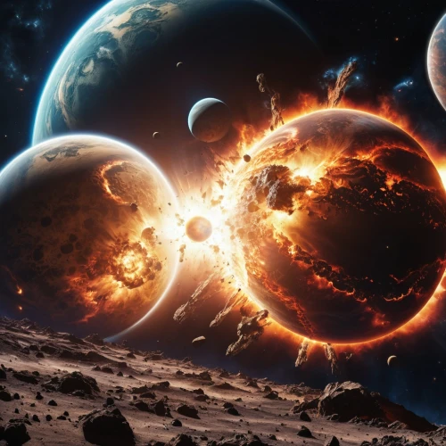 exoplanet,fire planet,scorched earth,burning earth,alien planet,doomsday,celestial bodies,asteroids,space art,exo-earth,planets,planetary system,asteroid,earth rise,inner planets,planet,alien world,terraforming,meteorite impact,planet eart,Photography,General,Realistic