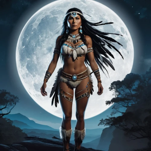 warrior woman,pocahontas,american indian,the american indian,native american,shamanic,shamanism,sorceress,fantasy woman,cherokee,female warrior,the enchantress,zodiac sign libra,ancient egyptian girl,mother earth,goddess of justice,tribal chief,huntress,blue enchantress,neolithic,Conceptual Art,Fantasy,Fantasy 02