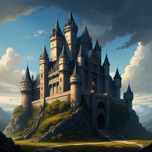 hogwarts,fairy tale castle,knight's castle,castle of the corvin,castel,fairytale castle,gold castle,castle,medieval castle,castleguard,castles,fantasy landscape,water castle,summit castle,fantasy picture,heroic fantasy,templar castle,fantasy art,medieval architecture,castelul peles,Conceptual Art,Fantasy,Fantasy 17