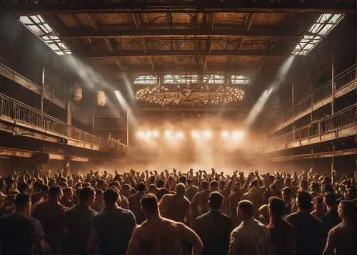 factory hall,concert crowd,concert dance,warehouse,music venue,audience,concert venue,immenhausen,industrial hall,parookaville,crowd,concert,theater of war,concert hall,stage design,concert stage,sensation,crowd of people,crowds,arena,Photography,General,Cinematic