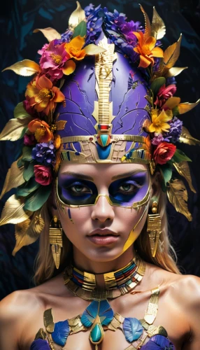 cleopatra,shamanic,headdress,gold mask,golden mask,priestess,masquerade,ancient egyptian girl,tutankhamun,bodypaint,tutankhamen,bodypainting,body painting,medusa,pharaoh,shamanism,warrior woman,horus,pharaonic,aztec,Photography,Artistic Photography,Artistic Photography 08