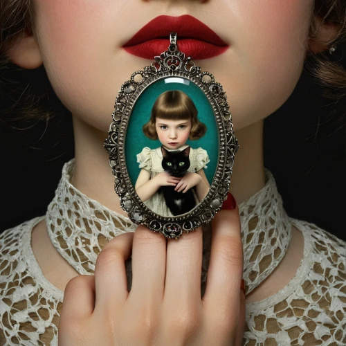 doll looking in mirror,crystal ball-photography,vintage doll,magic mirror,mirror of souls,looking glass,gothic portrait,conceptual photography,makeup mirror,locket,mystical portrait of a girl,russian doll,porcelain dolls,photo manipulation,photomontage,the mirror,vintage girl,tumbling doll,portrait photographers,matryoshka doll,Photography,Documentary Photography,Documentary Photography 29