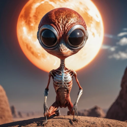 et,extraterrestrial,alien warrior,extraterrestrial life,alien,alien planet,aliens,martian,alien invasion,planet alien sky,alien world,red planet,asterales,astronomer,phage,ufo,ufos,cute cartoon character,sun salutation,cgi,Photography,General,Realistic