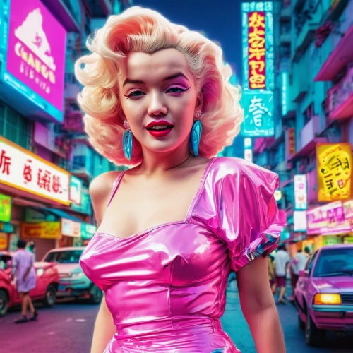 marilyn,marylyn monroe - female,retro woman,pink lady,marylin monroe,modern pop art,retro girl,world digital painting,cool pop art,retro women,pop art style,popart,50's style,pin-up girl,pop art woman,neo-burlesque,pop art girl,pin-up,pin-up model,neon body painting,Conceptual Art,Sci-Fi,Sci-Fi 28