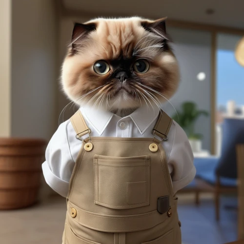 napoleon cat,animals play dress-up,pubg mascot,waiter,cartoon cat,cute cat,cat warrior,businessman,cat coffee,vintage cat,pekingese,human don't be angry,inspector,funny cat,caterer,chef's uniform,cat sparrow,business man,cat image,businessperson,Photography,General,Realistic