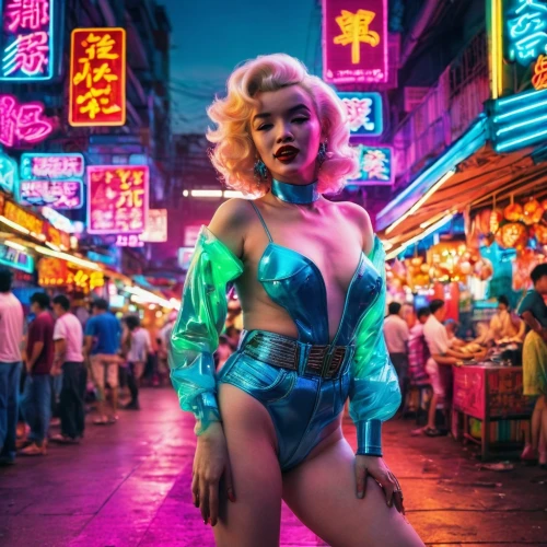 bangkok,neon body painting,hk,neon cocktails,neon light,chinatown,neon sign,neon lights,retro woman,neon,teal blue asia,vintage asian,hong kong,shanghai,colorful city,retro girl,neo-burlesque,cyberpunk,neon arrows,asia,Conceptual Art,Sci-Fi,Sci-Fi 27