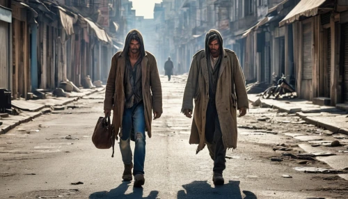 monks,overcoat,underworld,pedestrians,capital cities,hooded man,dystopian,nomads,angels of the apocalypse,children of war,contemporary witnesses,bruges fighters,afar tribe,people walking,trench coat,assassins,stalingrad,the street,spy visual,long coat,Photography,General,Realistic