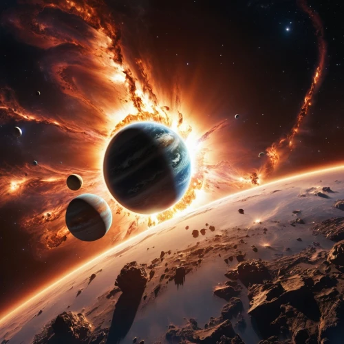 exoplanet,space art,planetary system,inner planets,planets,solar system,the solar system,alien planet,fire planet,astronomy,copernican world system,planet,planet earth,celestial bodies,planetarium,planet eart,alien world,planet earth view,orbiting,gas planet,Photography,General,Realistic