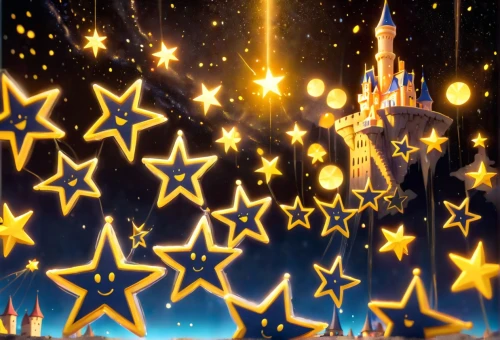 star scatter,christmasstars,tokyo disneyland,starscape,starry sky,disney-land,shanghai disney,star sky,wishes,cinnamon stars,disneyland park,disney castle,disney,disney land,stars,euro disney,star bunting,sleeping beauty castle,illuminations,rating star,Anime,Anime,Cartoon