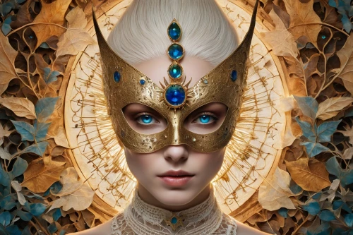 gold mask,masquerade,golden mask,venetian mask,mary-gold,the carnival of venice,queen cage,headdress,the enchantress,fantasy woman,golden crown,headpiece,fantasy portrait,masque,gold crown,golden wreath,drusy,priestess,miss circassian,fairy peacock,Photography,General,Realistic