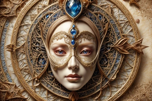 venetian mask,art nouveau frame,masque,art nouveau frames,decorative figure,wooden mask,masquerade,art nouveau,golden mask,wood carving,decorative art,the carnival of venice,door knocker,carved wood,gold mask,art nouveau design,wood art,raven sculpture,woman's face,antiquariat