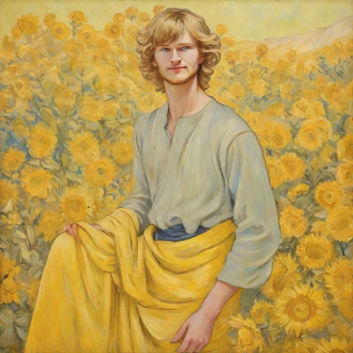 portrait of christi,marigold,marigolds,the garden marigold,girl with bread-and-butter,lilian gish - female,girl in flowers,golden flowers,angel moroni,amarillo,yellow daisies,mary-gold,marylyn monroe - female,aurora yellow,portrait of a girl,yellow garden,girl picking flowers,goldenrod,oil on canvas,yellow background,Digital Art,Classicism
