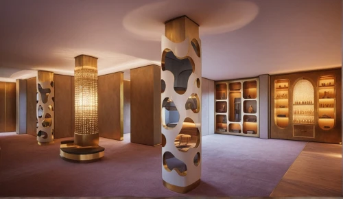 patterned wood decoration,interior decoration,interior decor,interior modern design,room divider,zen stones,interior design,casa fuster hotel,bamboo curtain,contemporary decor,hotel hall,hotel w barcelona,modern decor,search interior solutions,pillars,boutique hotel,hotel lobby,3d rendering,eco hotel,wine rack,Photography,General,Commercial