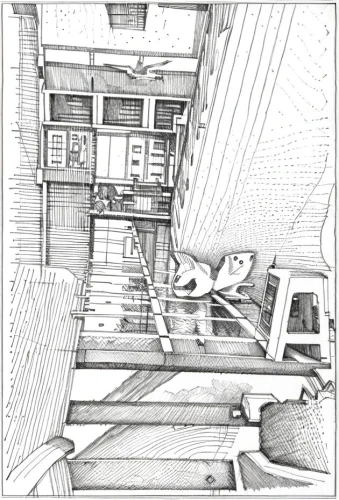escher,frame drawing,camera illustration,winding staircase,attic,decking,house drawing,perforator,barograph,straw press,sheet drawing,deck,scaffold,hand-drawn illustration,cd cover,rope-ladder,fire escape,outside staircase,book illustration,conveyor,Design Sketch,Design Sketch,Fine Line Art