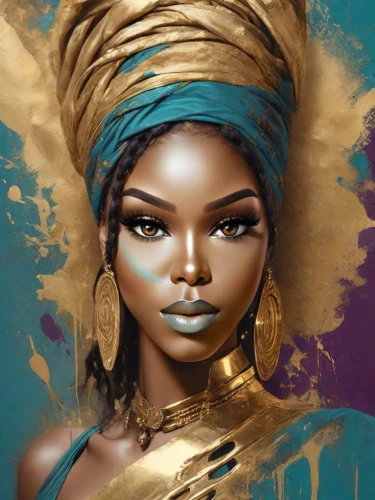 african art,african woman,cleopatra,fantasy portrait,ancient egyptian girl,fantasy art,golden crown,african culture,world digital painting,nigeria woman,african american woman,cameroon,oriental princess,boho art,african,benin,digital painting,mystical portrait of a girl,pharaonic,gold crown