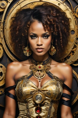african american woman,beautiful african american women,black woman,african woman,warrior woman,steampunk,cleopatra,afro-american,afroamerican,priestess,black women,artificial hair integrations,tiana,african culture,voodoo woman,goddess of justice,queen bee,ancient egyptian girl,divine healing energy,celtic queen,Illustration,Realistic Fantasy,Realistic Fantasy 13