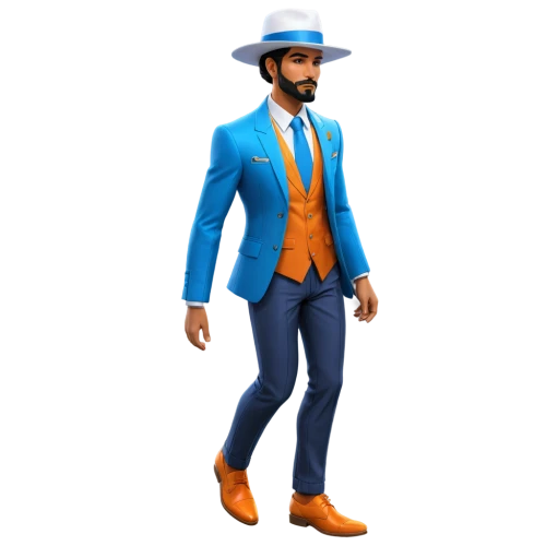 fedora,stetson,cowboy,sheriff,sombrero mist,blue-collar worker,sales man,cowboy hat,men's suit,wedding suit,gentlemanly,smurf figure,stylish boy,a black man on a suit,cowboy beans,3d man,mayor,businessman,donald,business man