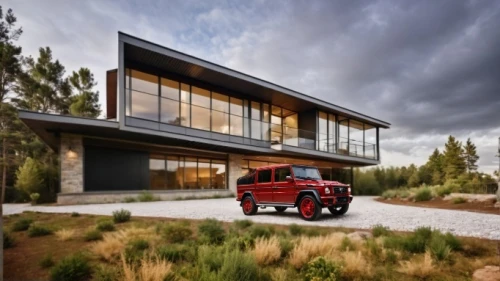 dunes house,modern house,modern architecture,mercedes-benz g-class,luxury property,cube house,luxury home,g-class,automotive exterior,underground garage,garage door,contemporary,timber house,buffalo plaid red moose,beautiful home,fire engine,dodge power wagon,smart home,luxury real estate,fire truck