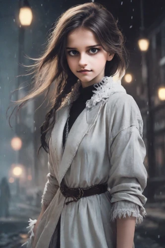 photoshop manipulation,digital compositing,girl in a historic way,mystical portrait of a girl,katniss,the snow queen,image manipulation,photo manipulation,white rose snow queen,the girl in nightie,photomanipulation,suit of the snow maiden,girl in cloth,little girl in wind,fairy tale character,women clothes,girl with cloth,young woman,the enchantress,girl walking away,Photography,Realistic