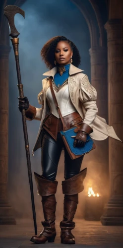 joan of arc,female warrior,quarterstaff,warrior woman,swordswoman,girl in a historic way,biblical narrative characters,heroic fantasy,dane axe,fantasy portrait,african american woman,maria bayo,tiana,castleguard,paladin,assassin,fantasy woman,cavalier,sterntaler,blue enchantress,Photography,General,Fantasy