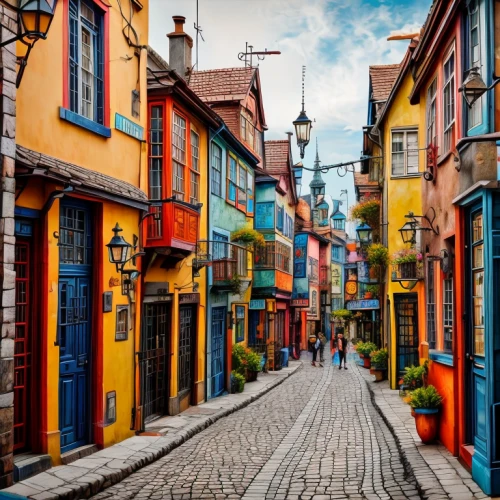 colorful city,colmar,colmar city,medieval street,belgium,the cobbled streets,half-timbered houses,freiburg,beautiful buildings,quebec,alsace,medieval town,wooden houses,colorful facade,old city,sighisoara,bergen,row houses,hanging houses,narrow street