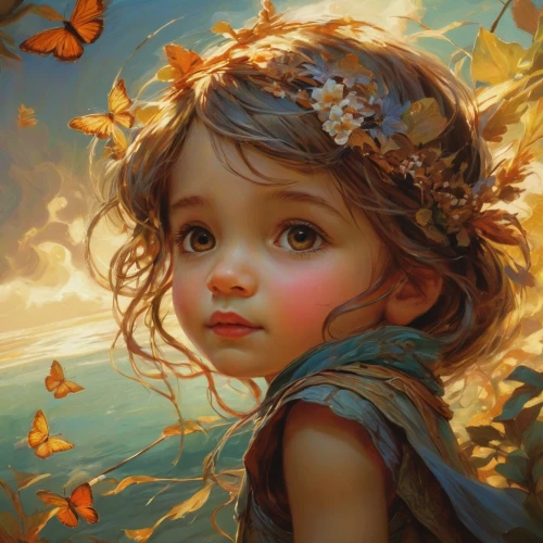 little girl in wind,little girl fairy,mystical portrait of a girl,child fairy,faery,golden autumn,child portrait,faerie,light of autumn,autumn icon,fantasy portrait,innocence,flower fairy,girl in flowers,fantasy art,yellow butterfly,little angel,children's background,autumn background,autumn idyll,Conceptual Art,Fantasy,Fantasy 18