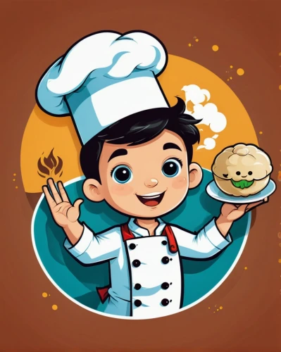 chef,apple pie vector,waiter,chef's uniform,men chef,food icons,vector illustration,caterer,pastry chef,stylized macaron,food and cooking,restaurants online,chef hat,star kitchen,cute cartoon image,retro 1950's clip art,gastronomy,pizza supplier,cooking book cover,kids illustration,Unique,Design,Logo Design