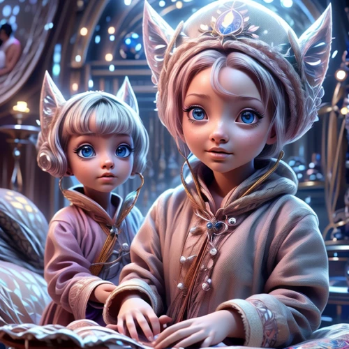 elves,christmas dolls,3d fantasy,cg artwork,little boy and girl,carol singers,laika,fairytale characters,little angels,fairy tale icons,doll figures,fantasy portrait,christmas angels,elf,scandia gnomes,kawaii children,kids illustration,children's fairy tale,children's background,fairies