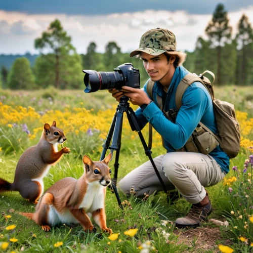 nature photographer,deer-with-fawn,animal photography,photographer,camera photographer,wildlife biologist,south american gray fox,a girl with a camera,nikon,white-tailed deer,european deer,photographers,patagonian mara,pere davids male deer,photography equipment,the blonde photographer,portrait photographers,national geographic,eurasian red squirrel,taking photo,Photography,General,Realistic