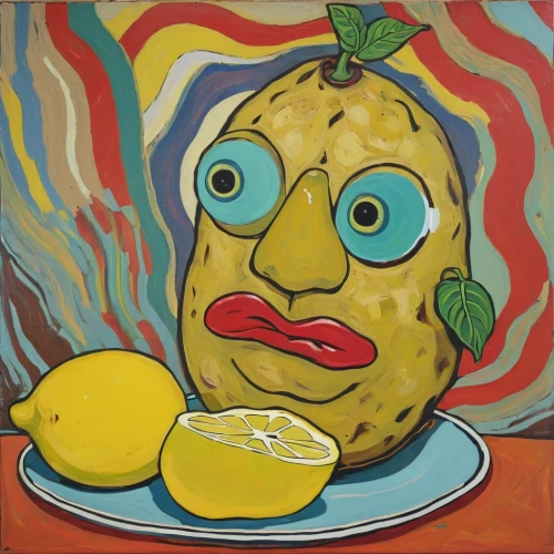 pear cognition,picasso,modern pop art,pomelo,lemon background,pepino,cool pop art,citron,avacado,lemons,lemon,ananas,ugli fruit,self-portrait,melon,post impressionism,slice of lemon,feijoa,lemon tree,lemon lemon,Art,Artistic Painting,Artistic Painting 07