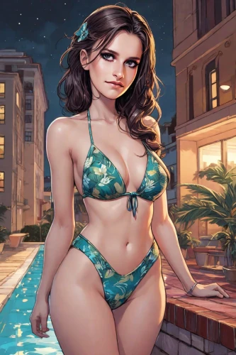 marina,pool water,poolside,pool,hallia venezia,swimming pool,outdoor pool,vegas,summer background,sexy woman,swimsuit,mai tai,monte carlo,cleopatra,water nymph,venetian,venetia,swimwear,honmei choco,rosa bonita,Digital Art,Comic