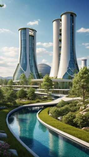 futuristic architecture,power towers,cooling towers,international towers,nuclear power plant,futuristic landscape,thermal power plant,eco hotel,concrete plant,urban towers,largest hotel in dubai,petronas,hydropower plant,power plant,powerplant,tashkent,czarnuszka plant,solar cell base,cooling tower,industrial landscape,Photography,General,Realistic