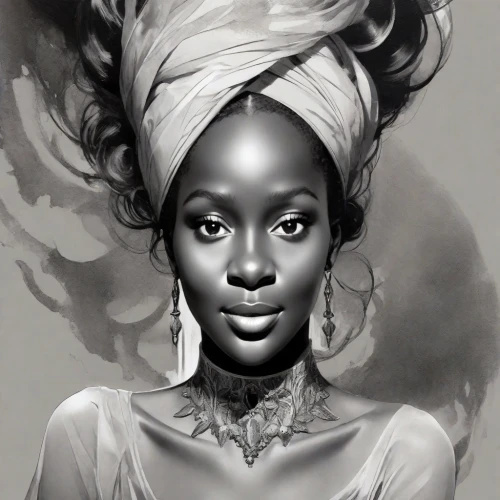 african woman,african american woman,digital painting,nigeria woman,fantasy portrait,black woman,moorish,graphite,woman portrait,world digital painting,charcoal pencil,rwanda,african art,pencil drawings,pencil drawing,maria bayo,digital illustration,african,girl portrait,digital art