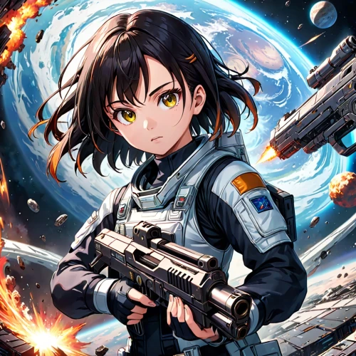 cg artwork,m4a1,m4a4,girl with gun,rifle,kosmea,girl with a gun,ar-15,light cruiser,kantai,admiral von tromp,honolulu,m16,marine,yuki nagato sos brigade,fire background,carbine,sanya,holding a gun,operator,Anime,Anime,General