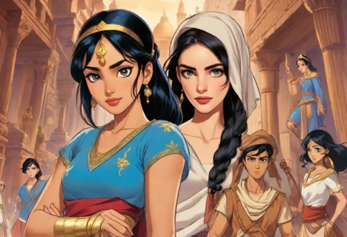 aladha,aladin,princesses,jasmine,aladdin,fairy tale icons,the girl's face,fairytale characters,mulan,fairy tale character,assyrian,princess' earring,fantasy picture,argan,rosa ' amber cover,khanqah,women's novels,game illustration,day of the woman,snow white,Digital Art,Classicism