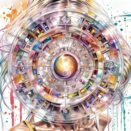 time spiral,digiart,cosmic eye,abstract eye,clockmaker,third eye,digital art,adobe,world digital painting,nucleus,transistor,metaverse,digital creation,biomechanical,digital artwork,digitalart,flow of time,kaleidoscope art,psychedelic art,colorful spiral