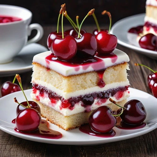 currant cake,cherrycake,black forest cake,cream cheese cake,plum cake,stack cake,sweetheart cake,cheese cake,sweet cherries,black forest cherry roll,cheesecakes,white sugar sponge cake,sour cherries,jewish cherries,bowl cake,sweet cherry,gelatin dessert,food photography,layer cake,red cake,Photography,General,Realistic