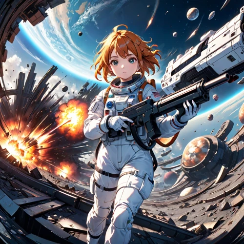 cg artwork,light cruiser,heavy cruiser,kantai,astronaut,space-suit,astronautics,space art,destroyer,explosions,admiral von tromp,sidonia,admiral,soyuz,heavy object,fighter pilot,space suit,explosion,asteroid,sci fi,Anime,Anime,General
