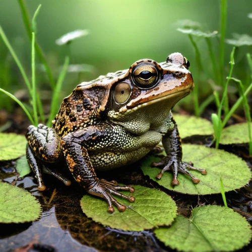 pond frog,eastern sedge frog,boreal toad,common frog,bull frog,northern leopard frog,litoria caerulea,chorus frog,texas toad,green frog,american toad,perched on a log,frog background,wood frog,litoria fallax,beaked toad,frog through,water frog,southern leopard frog,hyla,Illustration,Realistic Fantasy,Realistic Fantasy 12