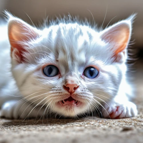 cat with blue eyes,blue eyes cat,turkish van,turkish angora,white cat,cute cat,pounce,kitten,japanese bobtail,blue eyes,american curl,baby blue eyes,breed cat,tummy time,tabby kitten,cat image,blue eye,young cat,feral cat,little cat,Photography,General,Realistic