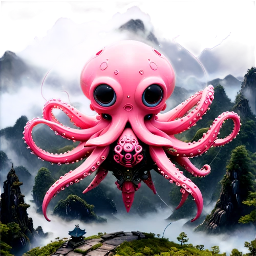 pink octopus,octopus,cephalopod,octopus vector graphic,fun octopus,kraken,octopus tentacles,calamari,giant squid,cnidarian,cephalopods,tentacles,squid game card,giant pacific octopus,squid,coral guardian,sea animal,tentacle,under sea,spore,Photography,General,Sci-Fi