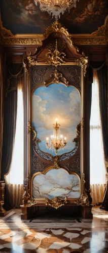 ornate room,rococo,decorative frame,baroque,versailles,interior decor,the ceiling,danish room,four poster,royal interior,frederic church,interior decoration,neoclassical,interiors,villa d'este,great room,paintings,mirror frame,meticulous painting,highclere castle,Photography,General,Fantasy