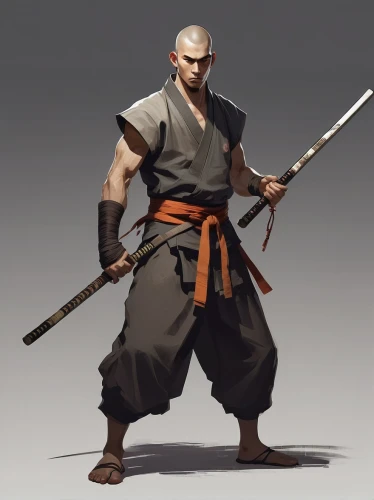 monk,xing yi quan,kenjutsu,shaolin kung fu,samurai fighter,samurai,swordsman,martial arts uniform,sōjutsu,goki,sensei,monks,yi sun sin,sanshou,male character,indian monk,shuanghuan noble,japanese martial arts,buddhist monk,wushu,Conceptual Art,Fantasy,Fantasy 10