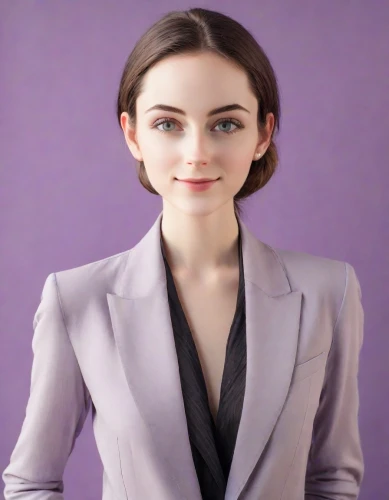 blur office background,business woman,3d model,business girl,purple background,businesswoman,portrait background,senator,pantsuit,real estate agent,custom portrait,ceo,3d figure,a wax dummy,politician,female doctor,female doll,bolero jacket,suit,rc model,Photography,Realistic