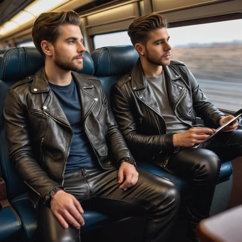 men sitting,train seats,train ride,leather jacket,train compartment,men's wear,e-book readers,deutsche bahn,passenger groove,train of thought,charter train,leather,train way,tgv,passenger,men clothes,black leather,train car,international trains,leather compartments,Photography,General,Natural